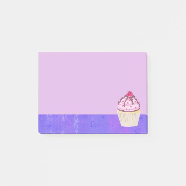 Sweet Cupcake with Raspberry on Top Post-it Notes (Front)