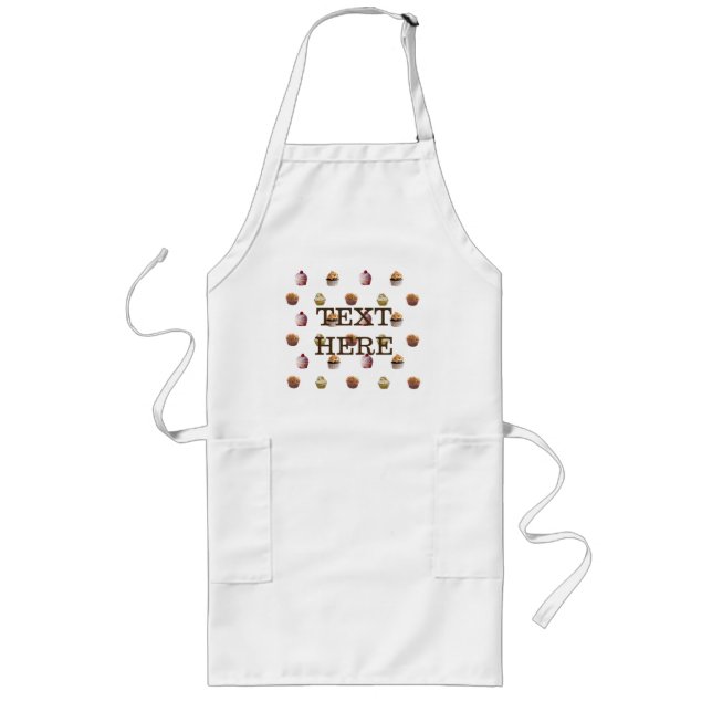 Sweet Cupcakes Custom  Long Apron (Front)
