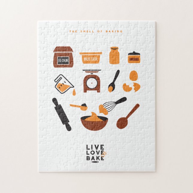 Sweet Cute Baking Tools Art Jigsaw Puzzle (Vertical)