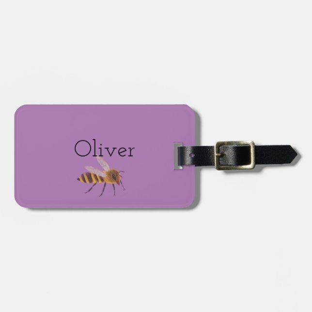 Sweet Cute Bee Luggage Tag (Front Horizontal)