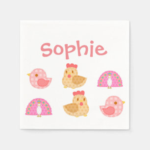 Sweet Cute Birds Napkin