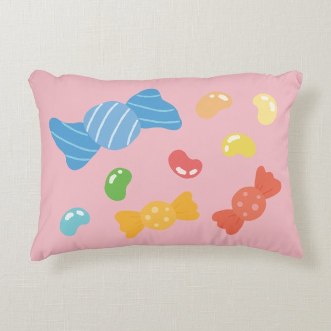 Sweet Cute Candy Reversible Accent Pillow (Front)