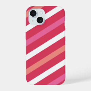 Sweet Cute Candy Stripes Pattern Valentine's Day iPhone 15 Case