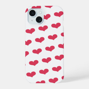 Sweet Cute Love Hearts Pattern Valentine's Day iPhone 15 Case