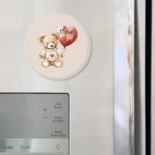 Sweet Cute Teddy Bear Heart Magnet