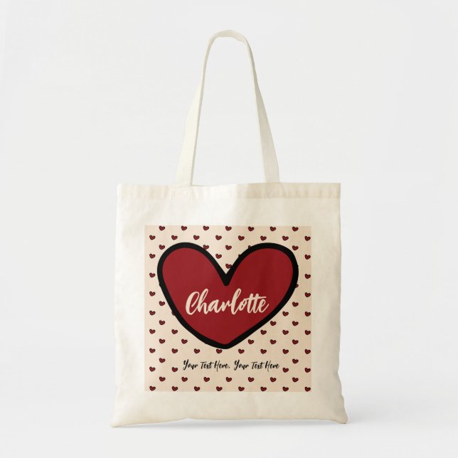 Sweet Cute Trendy Business Logo Company Corporate Tote Bag (Front)