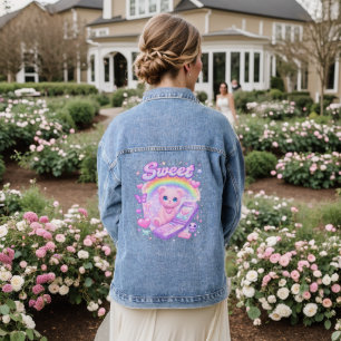 Sweet Cyber-Pop Vibes and Pastel Dreams Denim Jacket