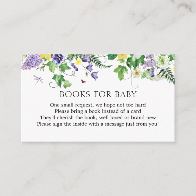 Sweet Daffodils and Wildflowers Books for Baby Enclosure Card (Front)
