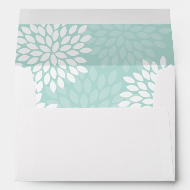 Sweet Dahlias Wedding Envelope (Back (Bottom))