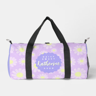 Sweet Daisy Baby Pastel Beige Purple Pink Duffle Bag