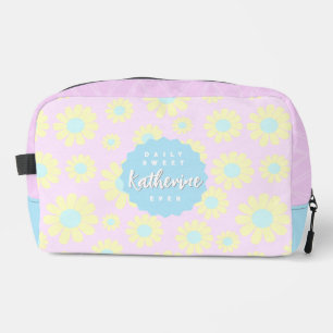 Sweet Daisy Baby Pastel Pink Yellow Blue Dopp Kit
