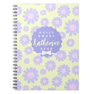 Sweet Daisy Baby Yellow Purple Pink Notebook