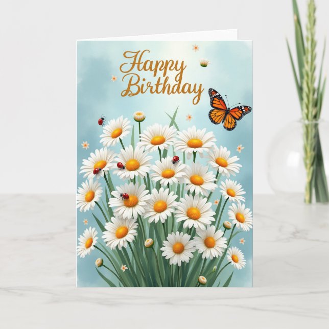 Sweet Daisy Birthday Card (Front)