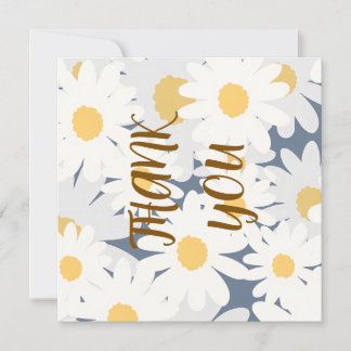Sweet Daisy Floral Pattern Thank You Card