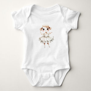 Sweet Dancing Baby Sheep Lamb Baby Bodysuit