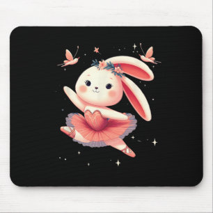 Sweet Dancing Ballerina Bunny Ballet Rabbit Girl F Mouse Pad