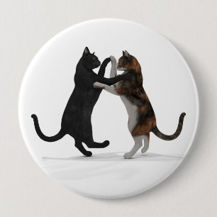 Sweet Dancing Cats 10 Cm Round Badge