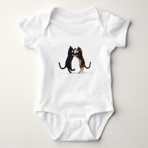 Sweet Dancing Cats Baby Bodysuit