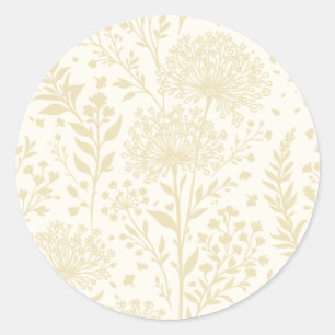 Sweet Dandelion Golden Wheat - Neutral Classic Round Sticker