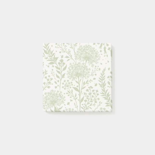 Sweet Dandelion Soft Olive - Neutral Post-it Notes (Front)