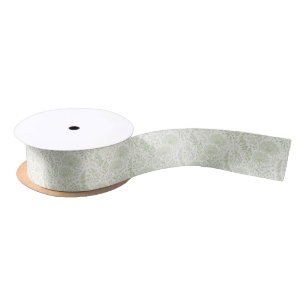 Sweet Dandelion Soft Olive - Neutral Satin Ribbon