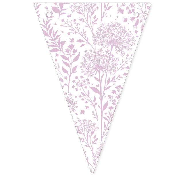 Sweet Dandelion Warm Lilac - Neutral Bunting (First Flag)