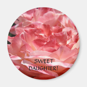 SWEET DAUGHTER MAGNET Pink Roses Magnet Gift