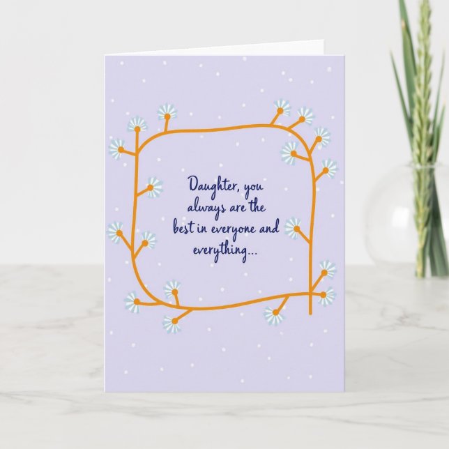 Sweet Daughters Day Message Card (Front)
