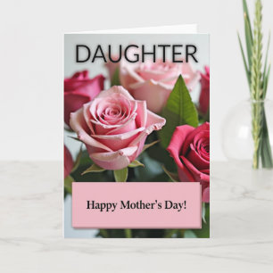 Sweet Daughters Day Rose Card