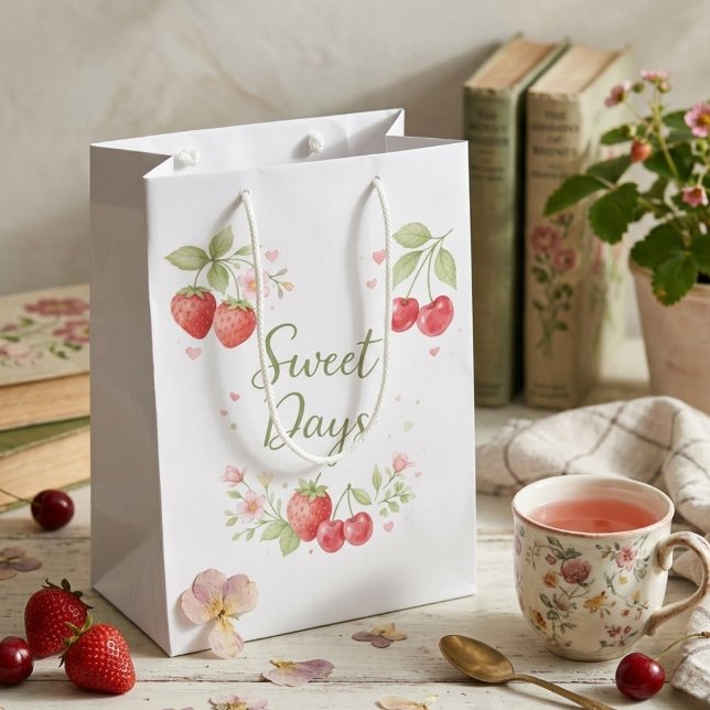 Sweet Days Floral Fruit Gift Medium Gift Bag (Creator Uploaded)