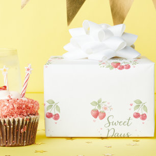 Sweet Days Floral Fruit Gift Wrapping Paper