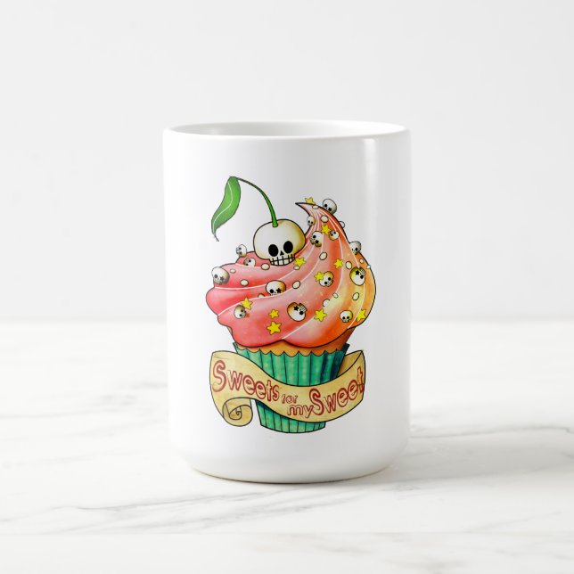 Sweet & Deadly  Skull Cupcake Coffee Mug (Center)
