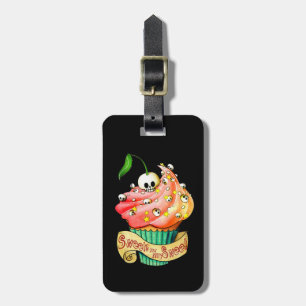 Sweet & Deadly  Skull Cupcake Luggage Tag