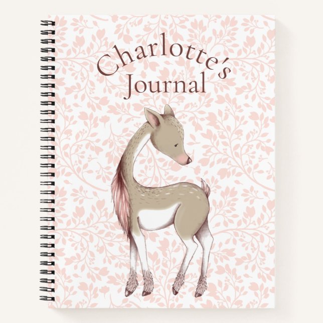 Sweet Dear Illustration/Name Personalised Journal/ Notebook (Front)