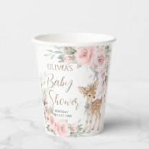Sweet Deer Blush Pink Floral Baby Shower