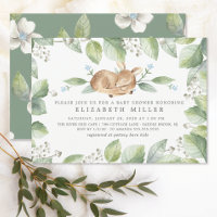 Sweet Deer Neutral Baby Shower Invitation