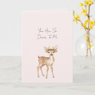 Sweet Deer with Hat Card