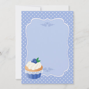 Sweet Delicious Blueberry Cupcake Blue Blank
