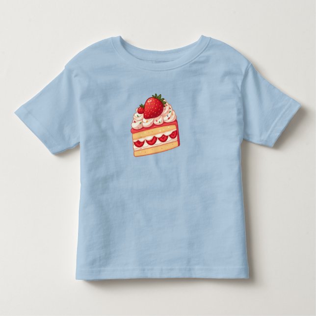 Sweet Delight: Strawberry Shortcake glossy Toddler T-Shirt (Front)
