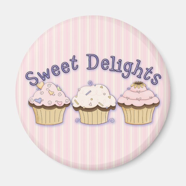 Sweet Delights CupCakes Magnet (Front)