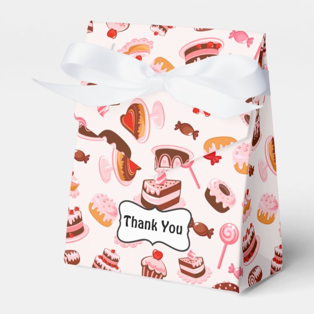 Sweet Desserts Tent Favour Box (Front Side)