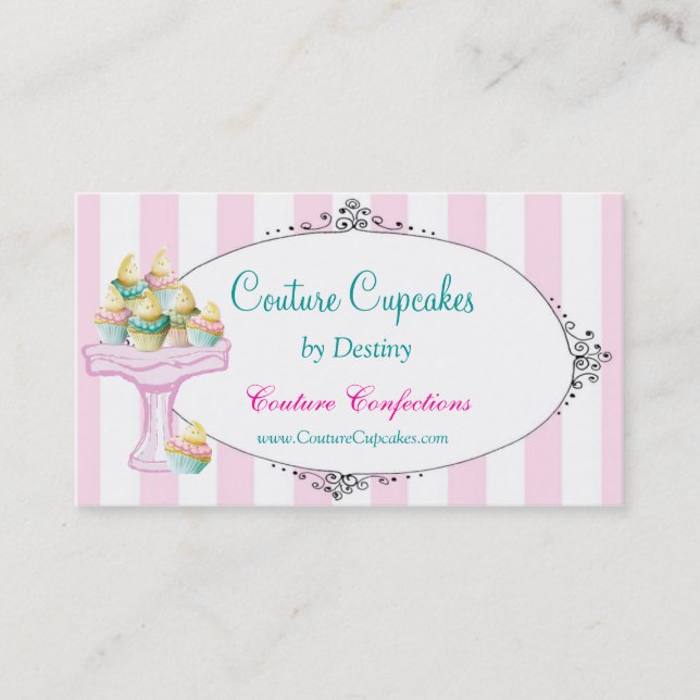Sweet Destiny Cupcakes Business Card (Front)