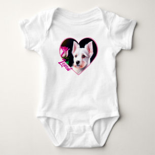 Sweet Dog And Rose Collection Baby Bodysuit