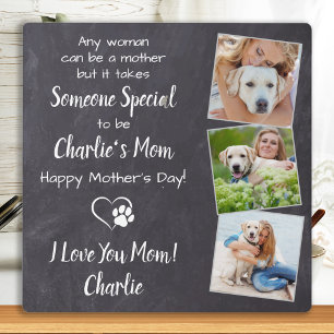 Sweet Dog Mum Personalised Pet Photo Mother's Day  Plaque