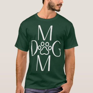 Sweet Dog Owners Tee Saying Dog Mum Paw Graphic