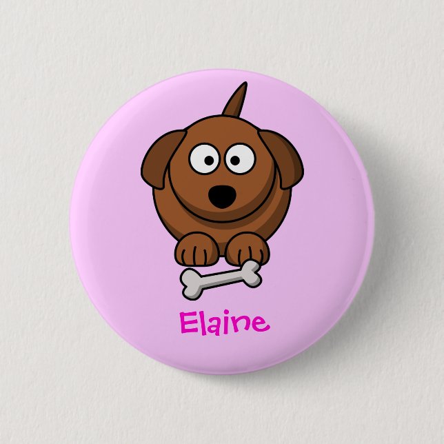 Sweet doggy 6 cm round badge (Front)