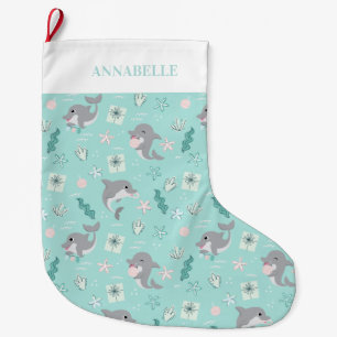 Sweet Dolphin Christmas Stocking