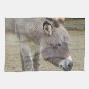 Sweet Donkey, Animal Grey, Horse Family Tea Towel
