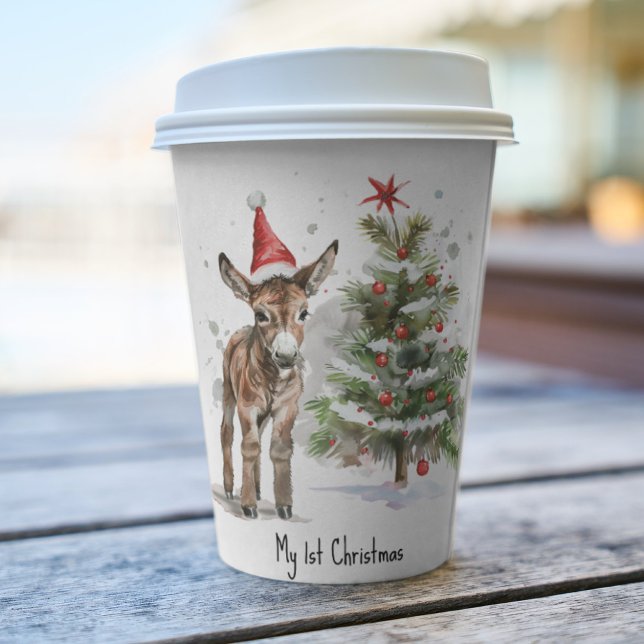Sweet Donkey's First Christmas, custom Paper Cups (Creator Uploaded)