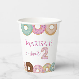 Sweet Donut Birthday   Colorful Kids Party -  Paper Cups